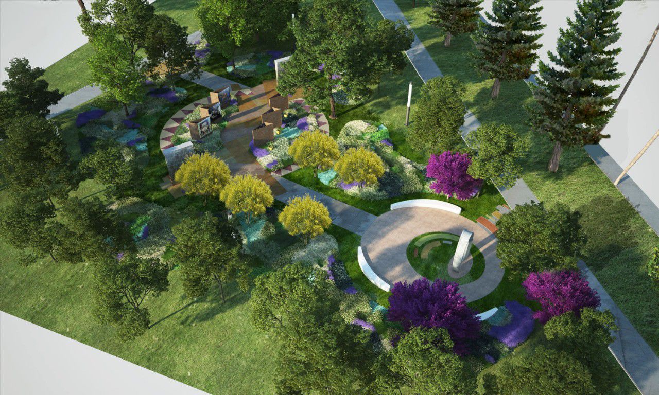 Rendering of Upgraded Las Memorias AIDS Monument in Lincoln Park